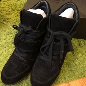 🎈SOLD🎈ASH Bowie Wedge Sneaker Black Suede